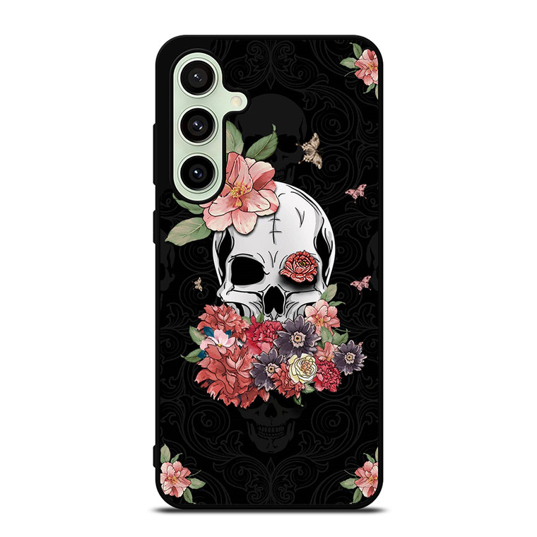 FLORAL SKULL Samsung Galaxy S24 FE Case Cover