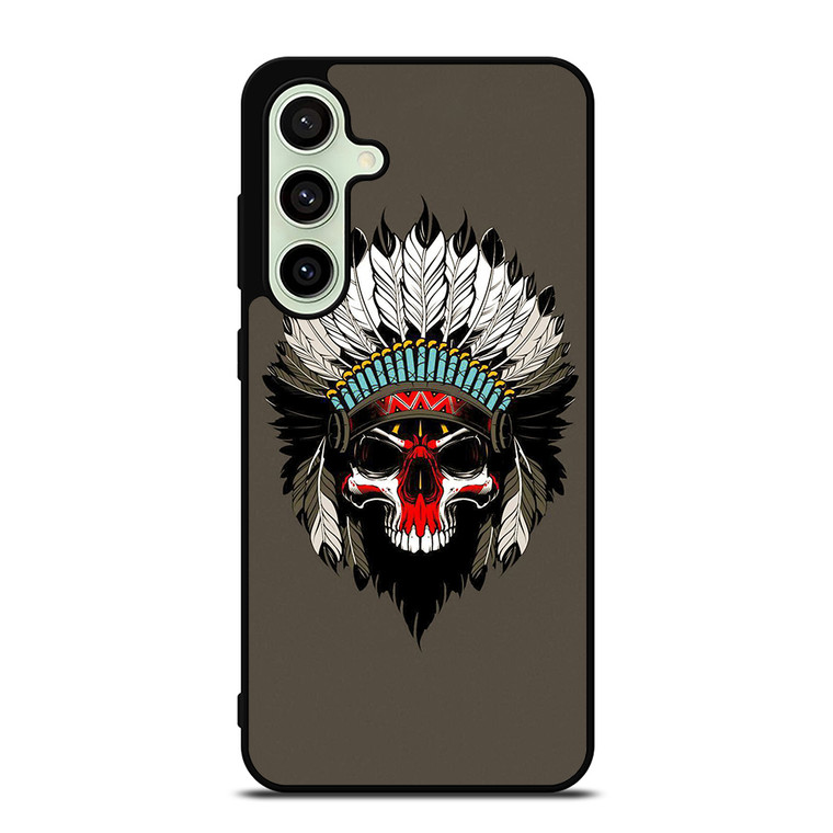 INDIAN FEATHER SKULL Samsung Galaxy S24 FE Case Cover