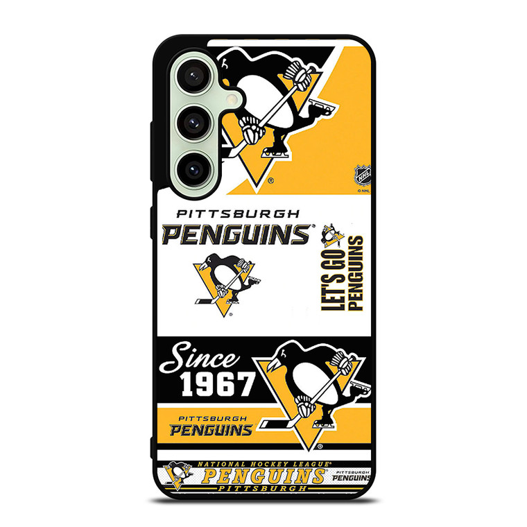 PITTSBURGH PENGUINS LOGO COLLAGE Samsung Galaxy S24 FE Case Cover PITTSBURGH PENGUINS LOGO COLLAGE Samsung Galaxy S24 FE Case Cover