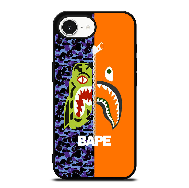 BAPE CAMO SHARK ZIPPER iPhone 16e Case Cover