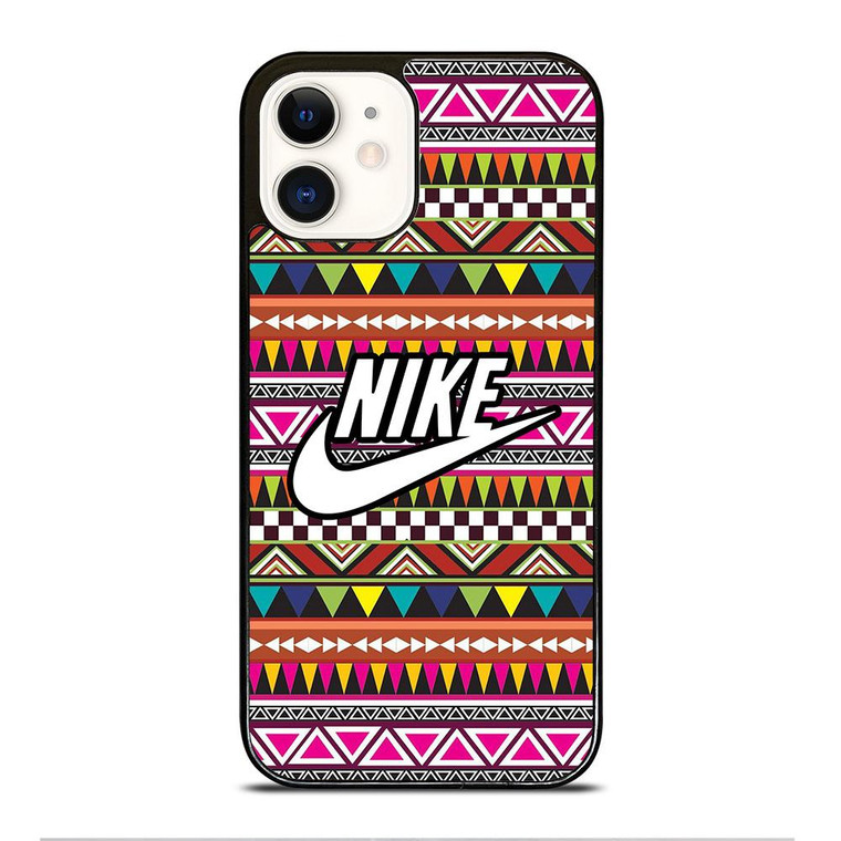 NIKE AZTEC PATTERN 3 iPhone 12 Case Cover