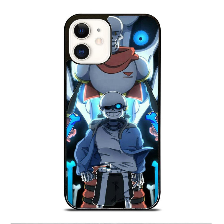 PAPYRUS AND SANS UNDERTALE SKULL iPhone 12 Case Cover