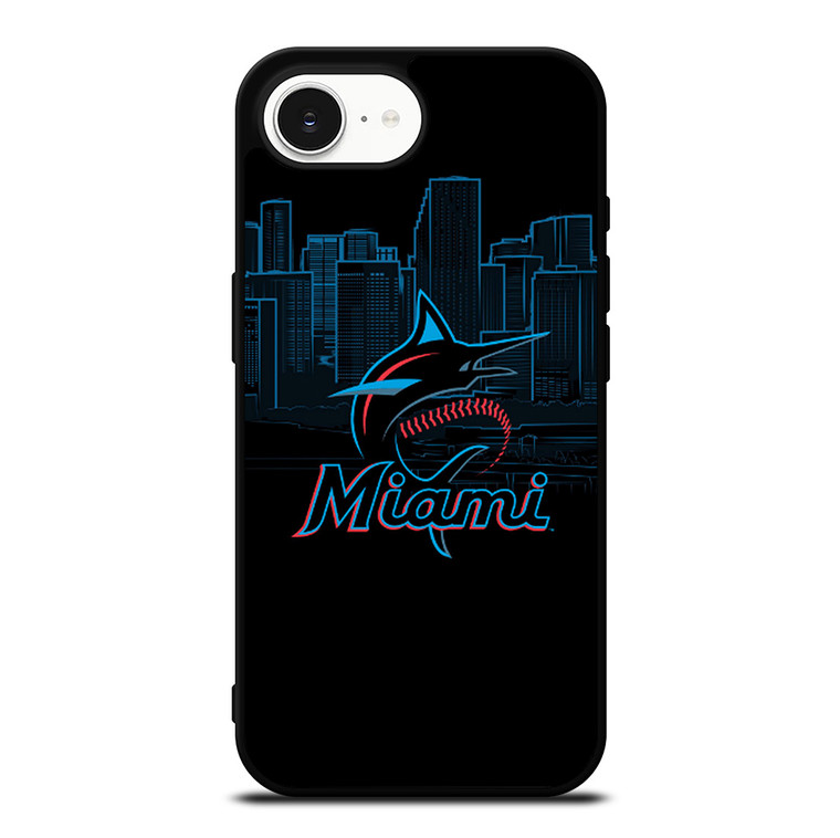 MIAMI MARLINS BLACK iPhone 16e Case Cover