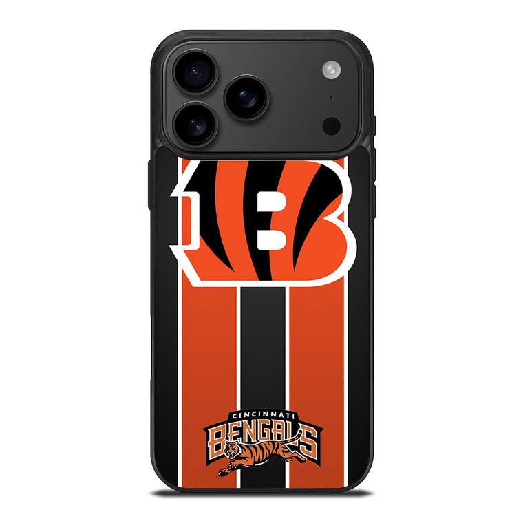 CINCINNATI BENGALS STRIPE iPhone 17 Pro Max Case Cover