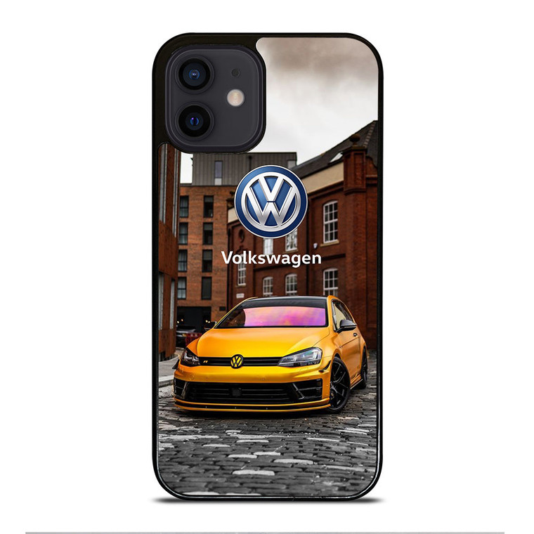 VW VOLKSWAGEN GTI CAR YEELOW iPhone 12 Mini Case Cover