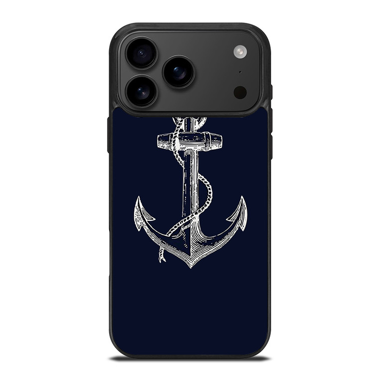 NAUTICAL ANCHOR NAVY BLUE iPhone 17 Pro Max Case Cover