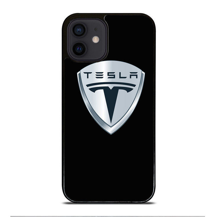 TESLA BLACK LOGO iPhone 12 Mini Case Cover