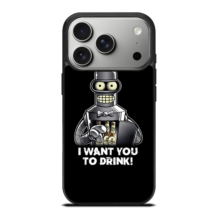 FUTURAMA BENDER I WANT YOU TO DRINK iPhone 17 Pro Case Cover