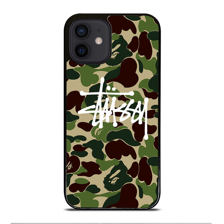 STUSSY BAPE CAMO iPhone 12 Mini Case Cover