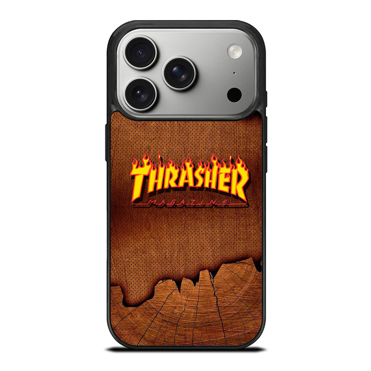 THRASER MAGAZINE WOODEN iPhone 17 Pro Case Cover