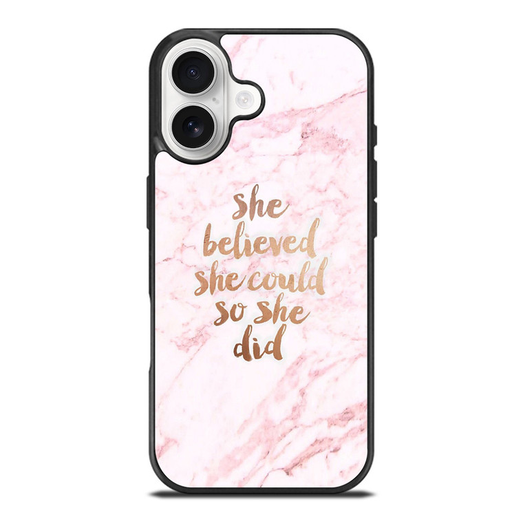 BELIEVE IN YOURSELF MARBLE iPhone 17 Case Cover