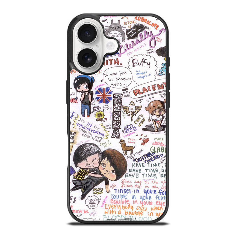 DAN AND PHIL QUOTES iPhone 17 Case Cover