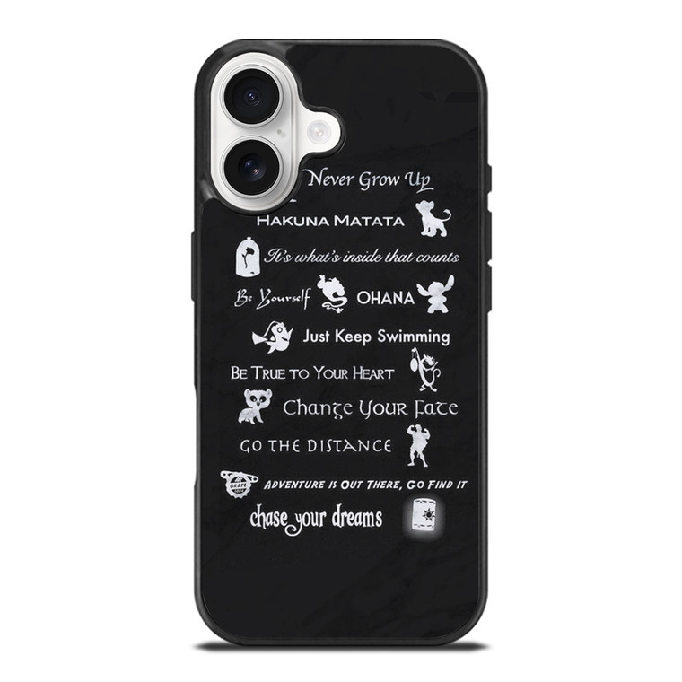 DISNEY LESSONS BLACK MARBLE iPhone 17 Case Cover