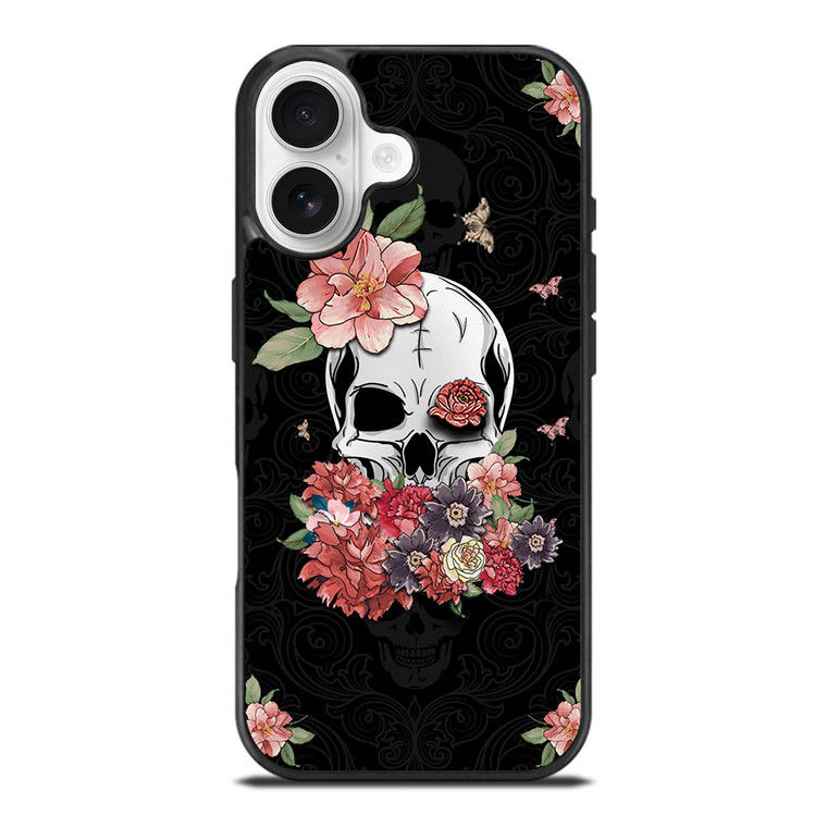 FLORAL SKULL iPhone 17 Case Cover