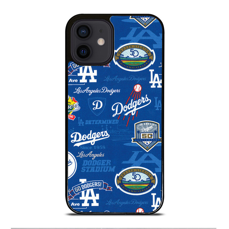 LOS ANGELES DODGERS LOGO COLLAGE iPhone 12 Mini Case Cover