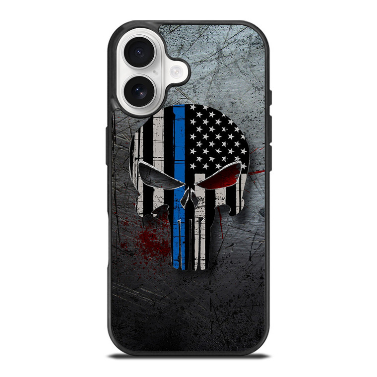 THIN BLUE LINE PUNISHER iPhone 17 Case Cover