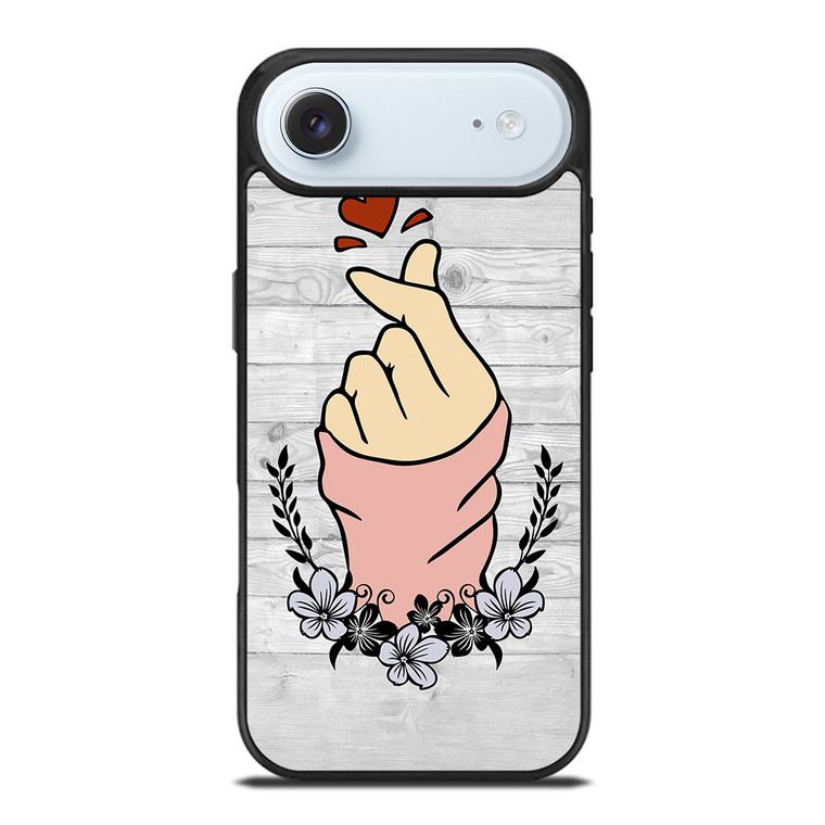 WOODEN CUTE HEART FINGER iPhone Air Case Cover