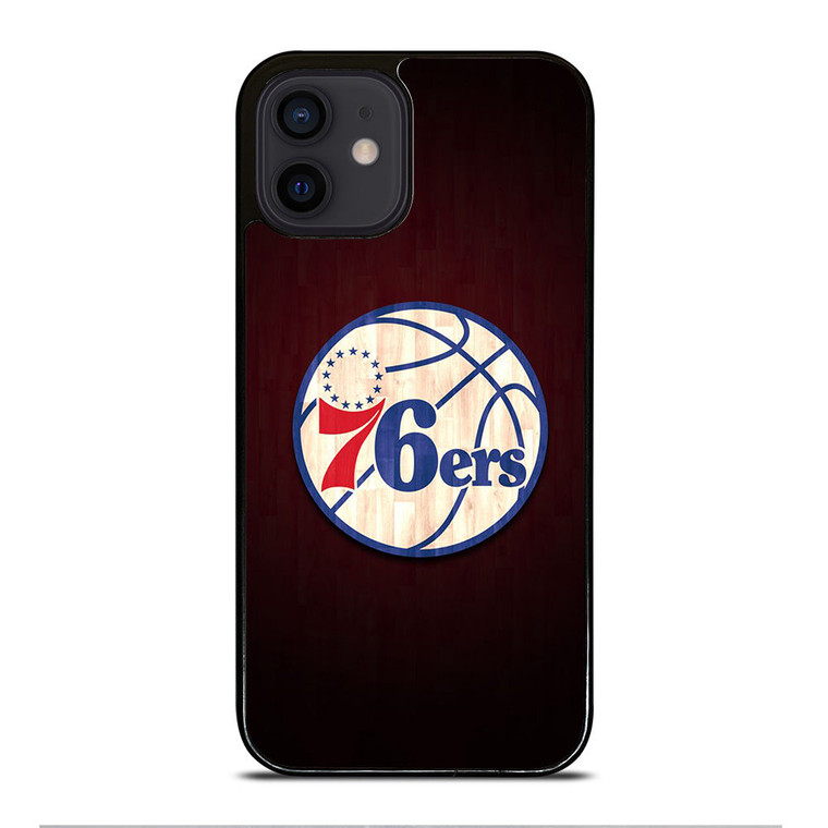 PHILADELPHIA 76ERS WOODEN LOGO iPhone 12 Mini Case Cover