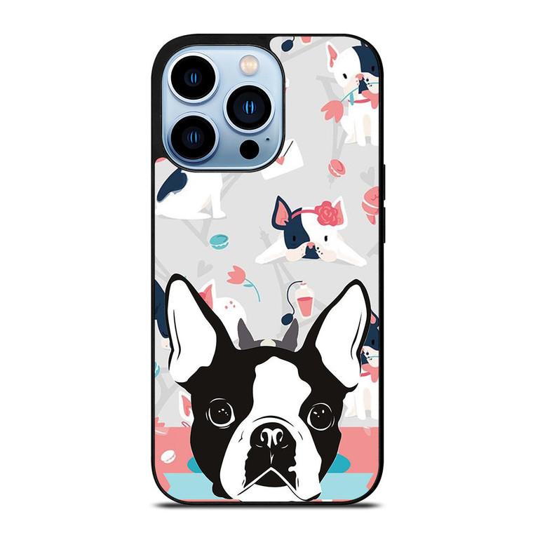 BOSTON TERRIER DOG 3 iPhone 13 Pro Max Case Cover