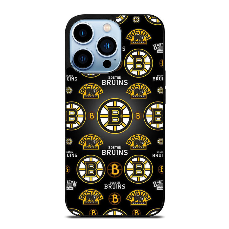 BOSTON BRUINS LOGO COLLAGE iPhone 13 Pro Max Case Cover