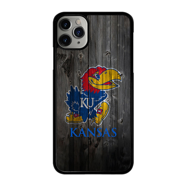 KANSAS JAYHAWKS WOODEN LOGO iPhone 11 Pro Max Case Cover