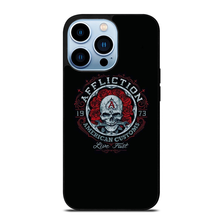 AFFLICTION SKULL ROSE iPhone 13 Pro Max Case Cover