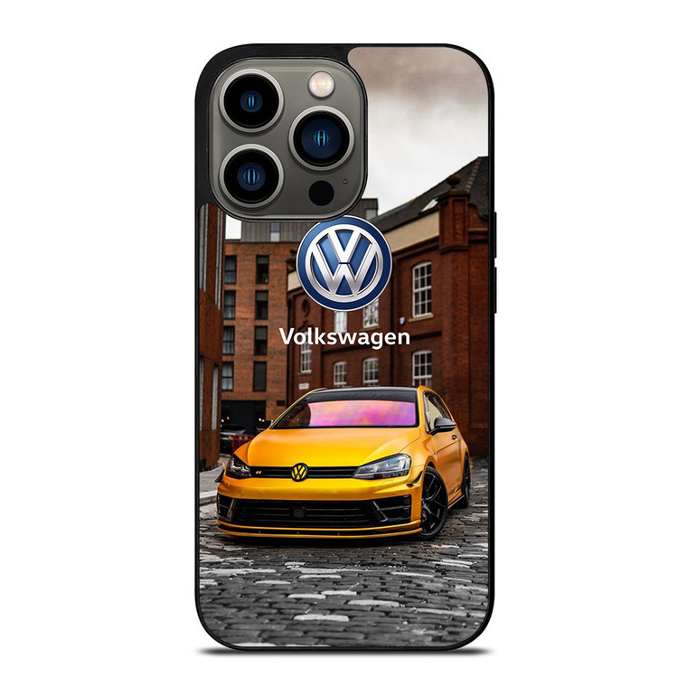 VW VOLKSWAGEN GTI CAR YEELOW iPhone 13 Pro Case Cover