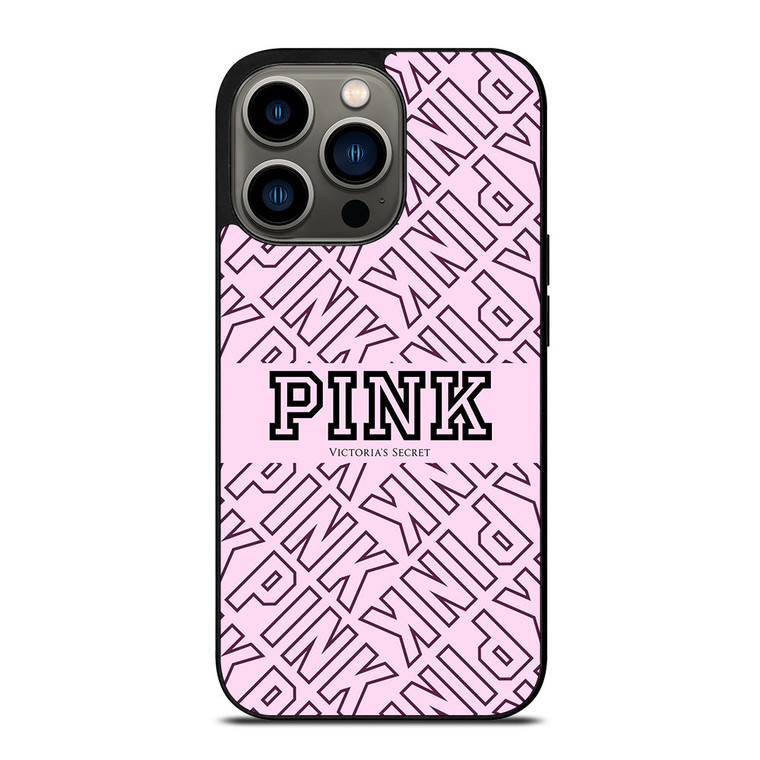 VICTORIA'S SECRET PINK LOGO PATTERN iPhone 13 Pro Case Cover