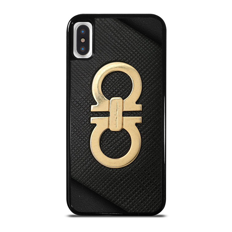 SALVATORE FERRAGAMO GOLD LOGO iPhone X / XS Case Cover