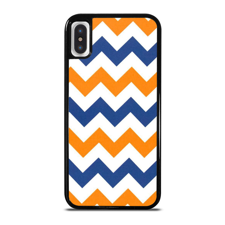 RILEY BLAKE ORANGE AND BLUE STRIPE iPhone X / XS Case Cover