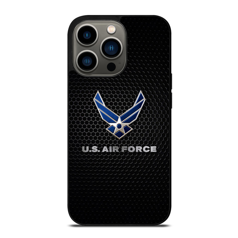 US AIR FORCE METAL LOGO iPhone 13 Pro Case Cover