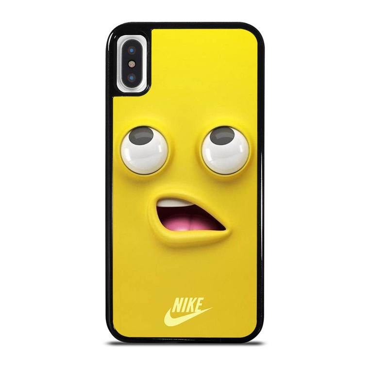 NIKE YELLOW SMILE EMOTICON iPhone X / XS Case Cover