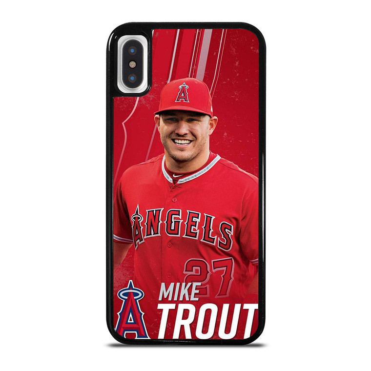 MIKE TROUT 27 LOS ANGELES ANGELS iPhone X / XS Case Cover MIKE TROUT 27 LOS ANGELES ANGELS iPhone X / XS Case Cover