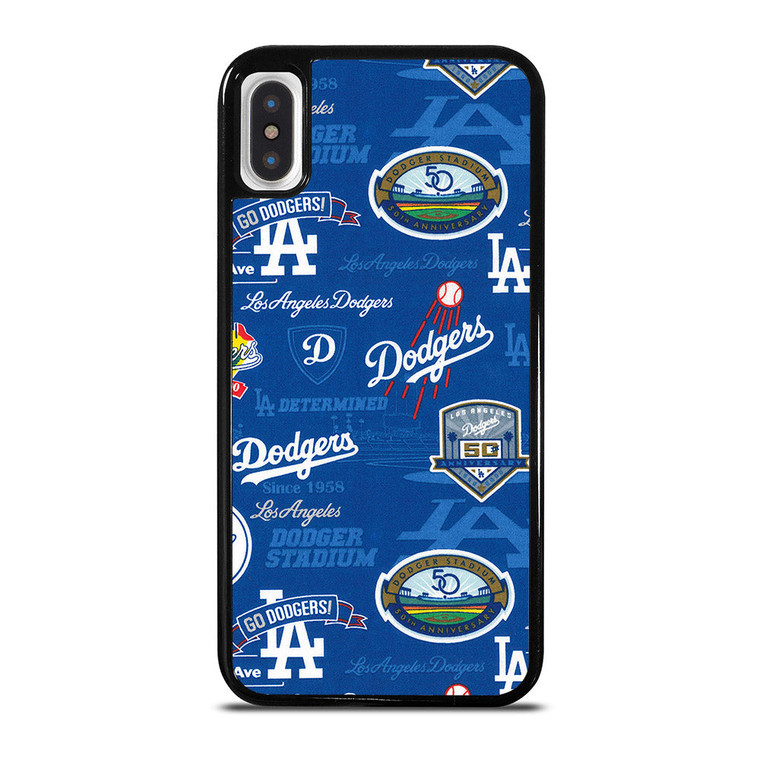 LOS ANGELES DODGERS LOGO COLLAGE iPhone X / XS Case Cover