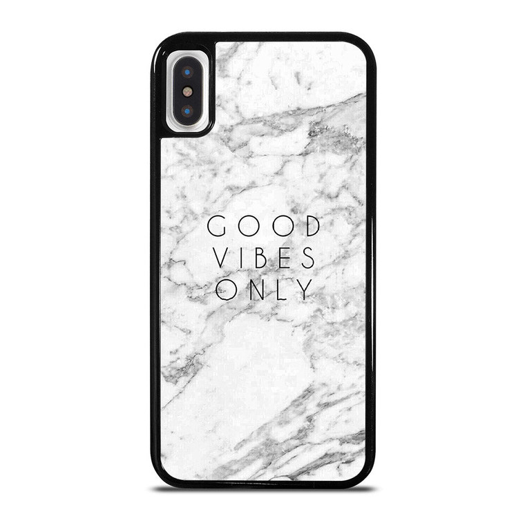 GOOD VIBES ONLY MARBLE iPhone X / XS Case Cover