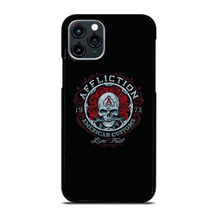 AFFLICTION SKULL ROSE iPhone 11 Pro Case Cover