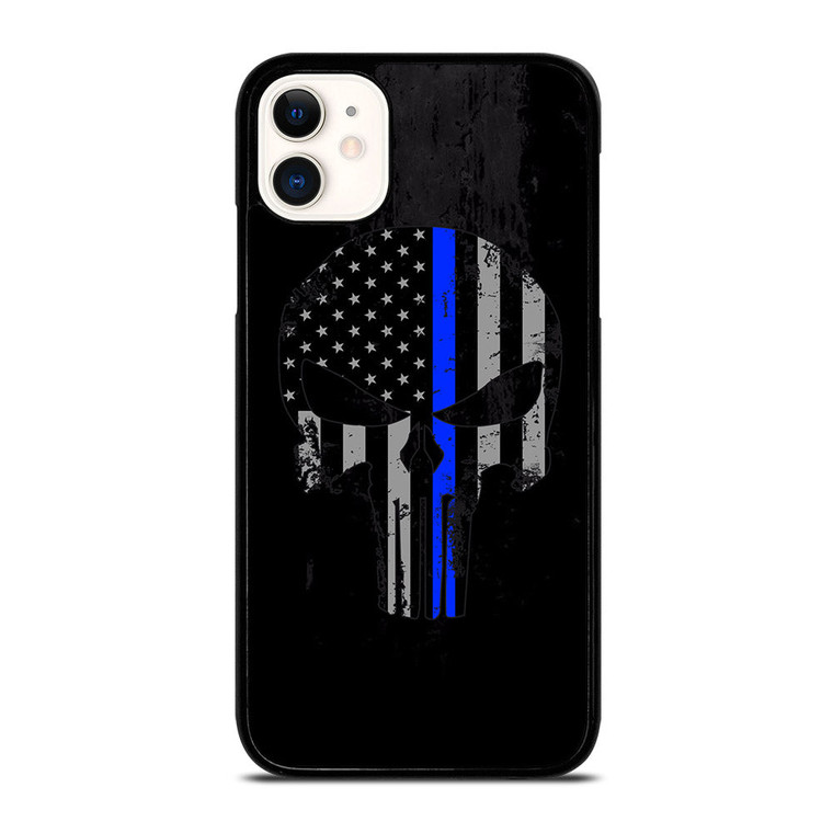 THIN BLUE LINE PUNISHER BLACK iPhone 11 Case Cover