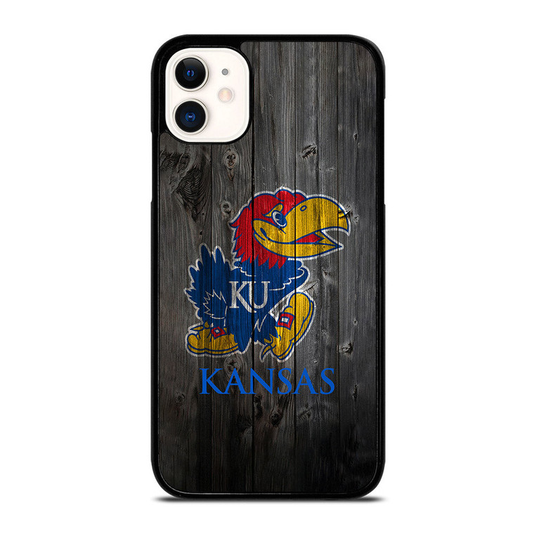 KANSAS JAYHAWKS WOODEN LOGO iPhone 11 Case Cover