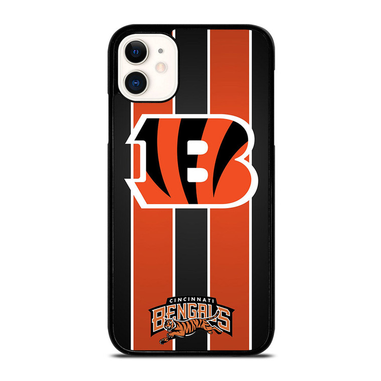 CINCINNATI BENGALS STRIPE iPhone 11 Case Cover