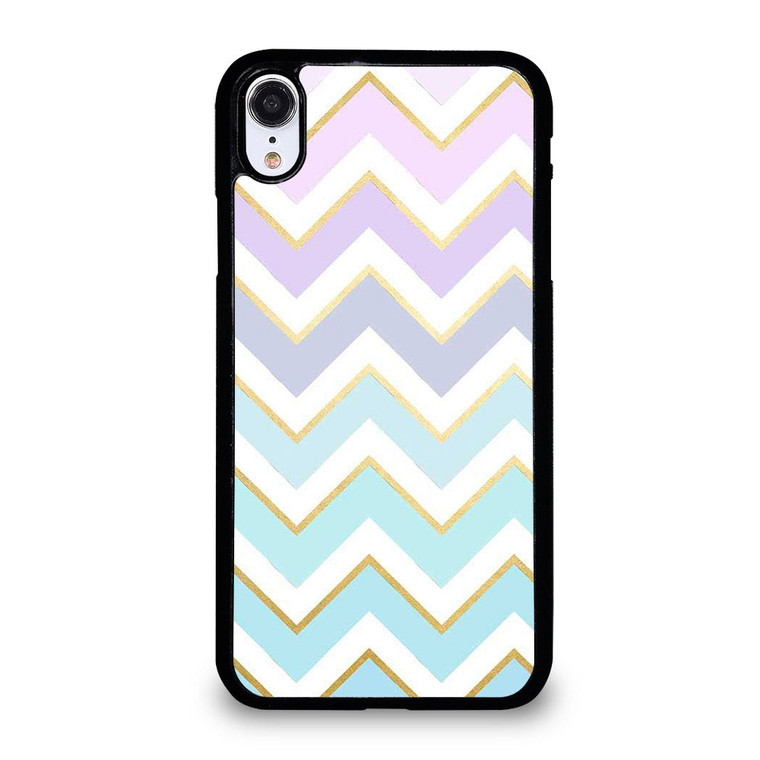 OMBRE PASTEL CHEVRON PATTERN iPhone XR Case Cover