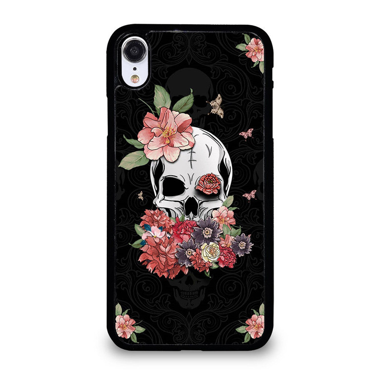FLORAL SKULL iPhone XR Case Cover
