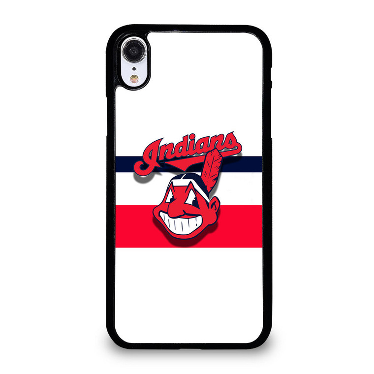 CLEVELAND INDIANS STRIPE LOGO iPhone XR Case Cover
