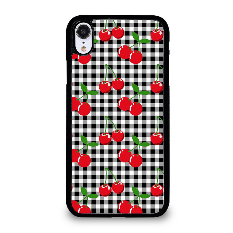 CHECKED CHERRY iPhone XR Case Cover