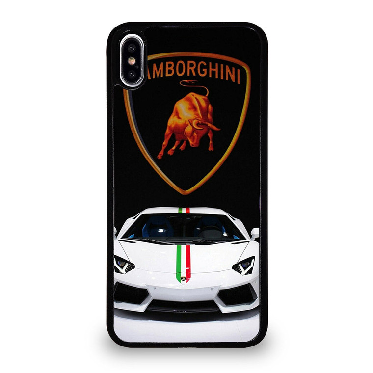 LAMBORGHINI WHITE CAR iPhone XS Max Case Cover