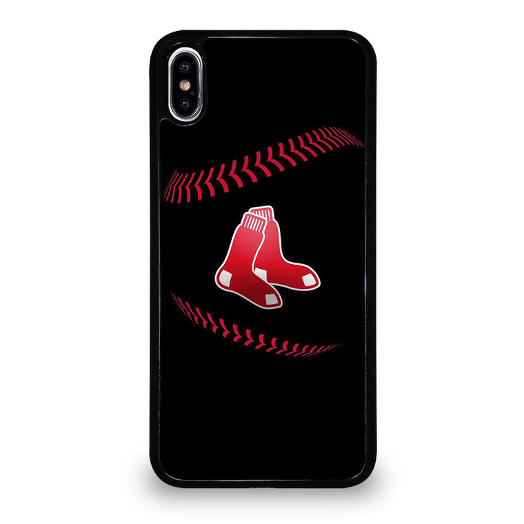 BOSTON RED SOX BLACK LOGO iPhone XS Max Case Cover