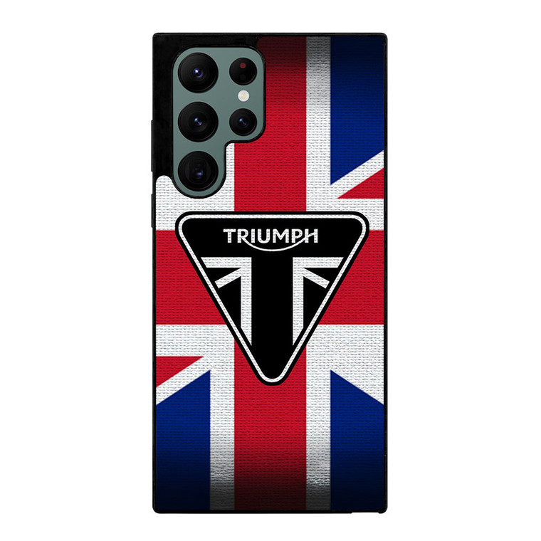 TRIUMPH MOTORCYCLE FLAG LOGO Samsung Galaxy S22 Ultra Case Cover