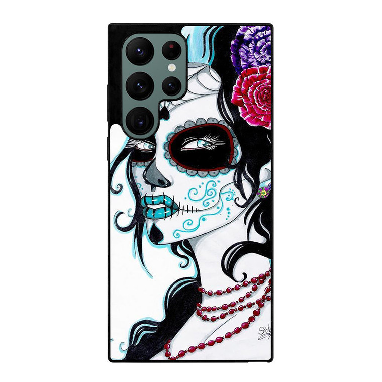 SUGAR SKULL LADY Samsung Galaxy S22 Ultra Case Cover