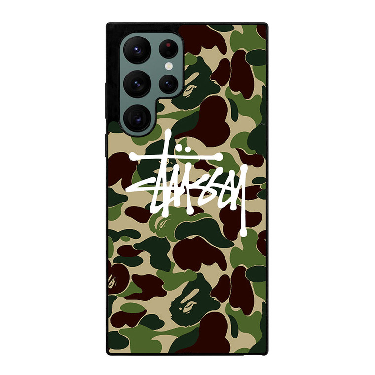STUSSY BAPE CAMO Samsung Galaxy S22 Ultra Case Cover