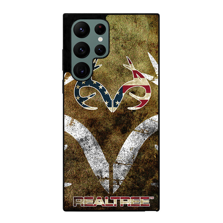 REALTREE DEER CAMO USA Samsung Galaxy S22 Ultra Case Cover