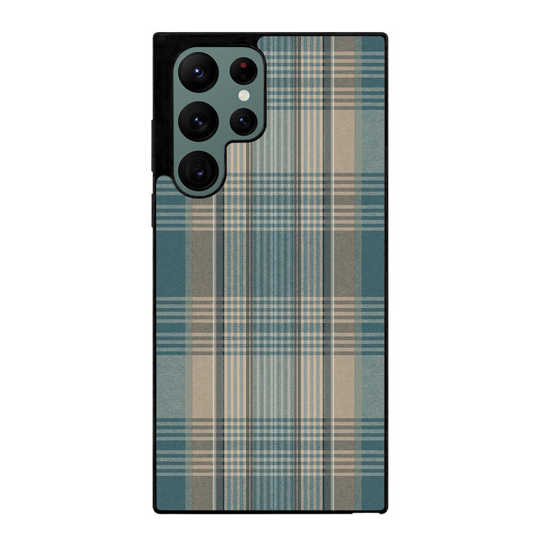 PLAID GREY Samsung Galaxy S22 Ultra Case Cover